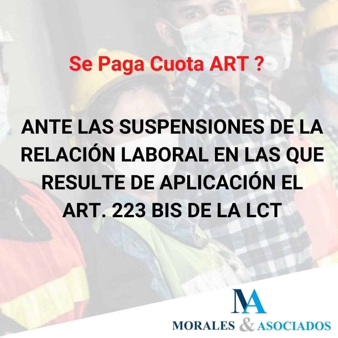 ALICUOTA ART ANTE SUSPENCIONES LABORALES